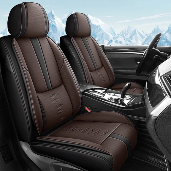 Black and Brown Car Seat Covers for Subaru Outback Limited 2001 Car Seat Cover , Leather, Two-piece set, With Lumbar Support, Beautify Interior, Beautify the Interior of Old Cars