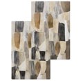 thumbnail image 1 of Black Brown Color Blocks Kitchen Dish Towels for Drying Dishes Set of 2, Abstract Geometric Art Waffle Weave Microfiber Hand Tea Bathroom Towels Quick Dry & Absorbent Towel 15.7x23.6, 1 of 7