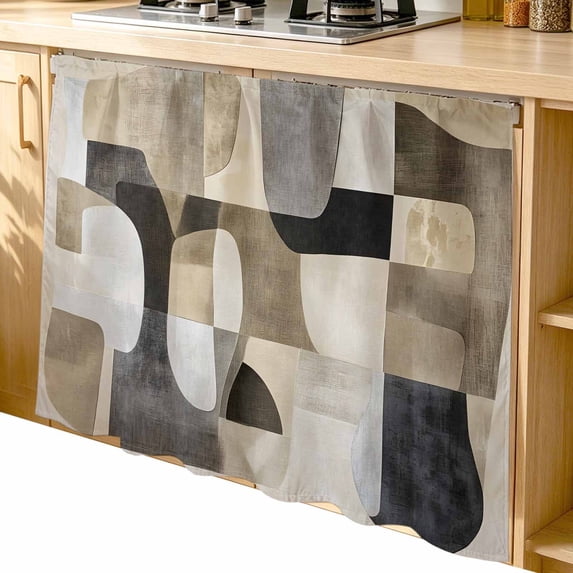 Curated visual reference: Black Brown Geometric Cabinet Curtains 35 W X 35 L Photo Inspiration