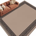 thumbnail image 1 of Black Brown Greek Key Large Area Rugs for Bedroom Living Room, Soft Non Slip Carpet Bedside Rug, Geometric Greece Ancient Farmhouse Geo Rectangular Floor Cover Kitchen Accent Rug 6'x9' for Office, 1 of 9