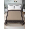 thumbnail image 1 of Black Brown Greek Key Queen Size Flat Sheet, Wrinkleproof & Fadeproof Cooling Flat Bed Sheet Only, Geometric Greece Ancient Farmhouse Geo Breathable Soft Bedding Top Sheets 90 x 102 Inches, 1 of 8