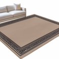 Black Brown Greek Key Washable Rug 6x9 Area Rug for Living Room Bedroom ...