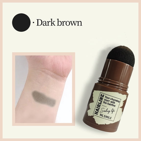 Black Brown Hair Shadow Stick - Waterproof Eyebrow Stamp, Hair Volume Plump Powder, Multi-Purpose Makeup Tool, Long-Lasting, Sweatproof, Christmas Thanksgiving Gift, 1-Piece Winter Wedding, Christma