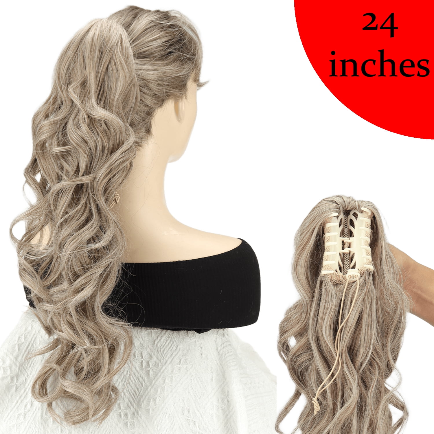 Black Brown Heat Resistant Type Layered Horse Tail Hair Extension ...