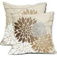 thumbnail image 1 of Black Brown Pillow Covers Dahlia Flower White Gray Elegant Colored Throw Pillowcases Farmhouse Outdoor Decor Set of, 1 of 5