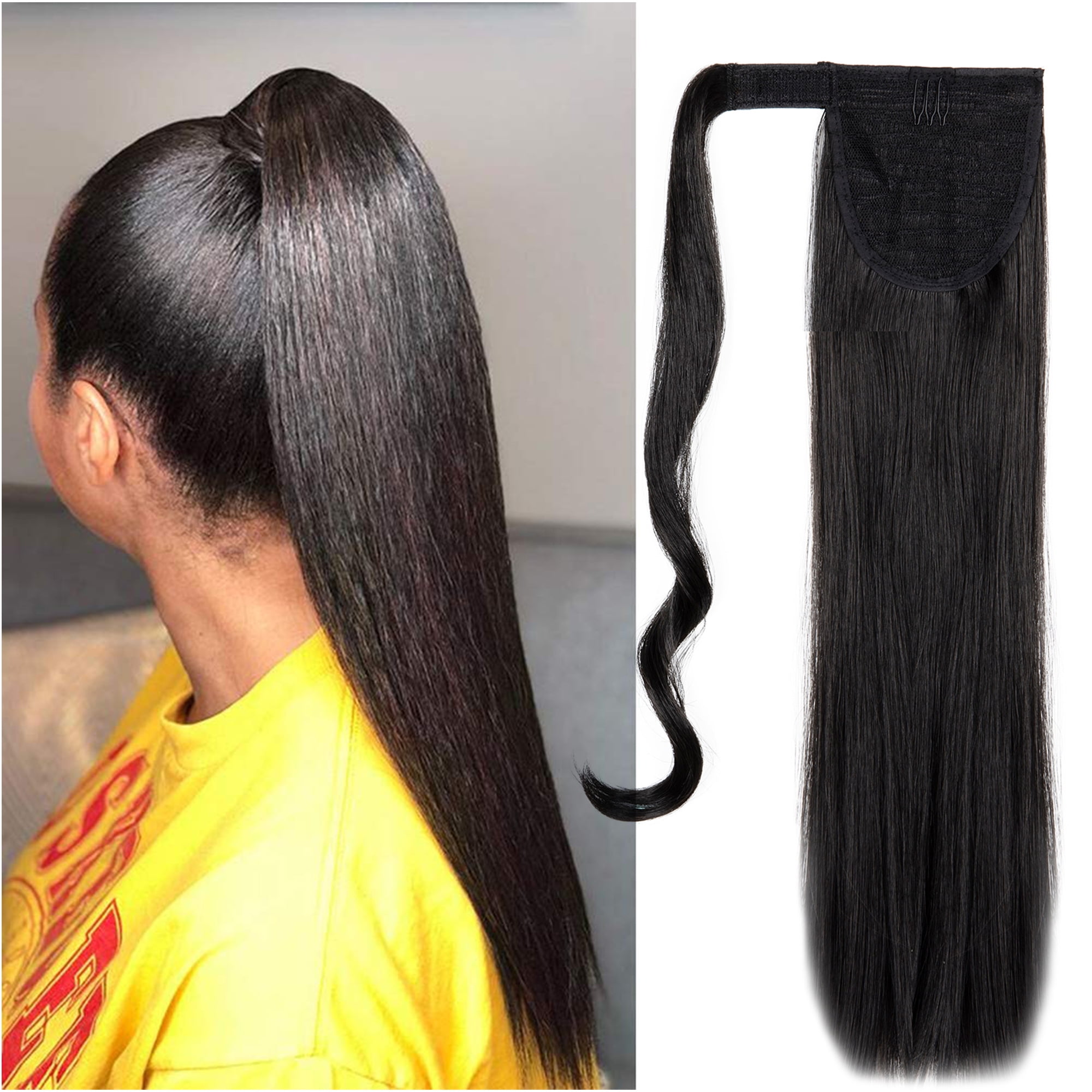 Black Brown Clip-in Ponytail Hair Extension- Long Kenya Ubuy