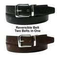 thumbnail image 1 of Black Brown Reversible Leather belt - Two Belts in One, 1 of 3