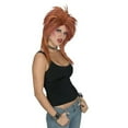 thumbnail image 1 of Black Brown Rocker Wig Adult Halloween Accessory, 1 of 2