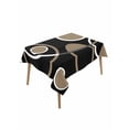 thumbnail image 1 of Black Brown Table Cloth, White Circle Modern Minimalist Geometric Waterproof Tablecloth for Rectangle Tables, Reusable Washable Fabric Table Cover for Restaurant Kitchen Dining Tables 60"x102", 1 of 6