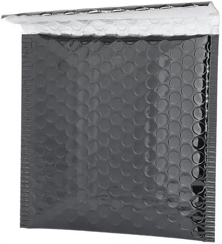Black Bubble Mailers, 16X17.5 Inch, 50 Pack, Shiny Metallic, Padded