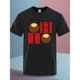 thumbnail image 1 of Black Buckeye Ohio Graphic Mens T-Shirt - 100% Cotton Short Sleeve Crew Neck With Red & Brown Geometric Design, 1 of 6