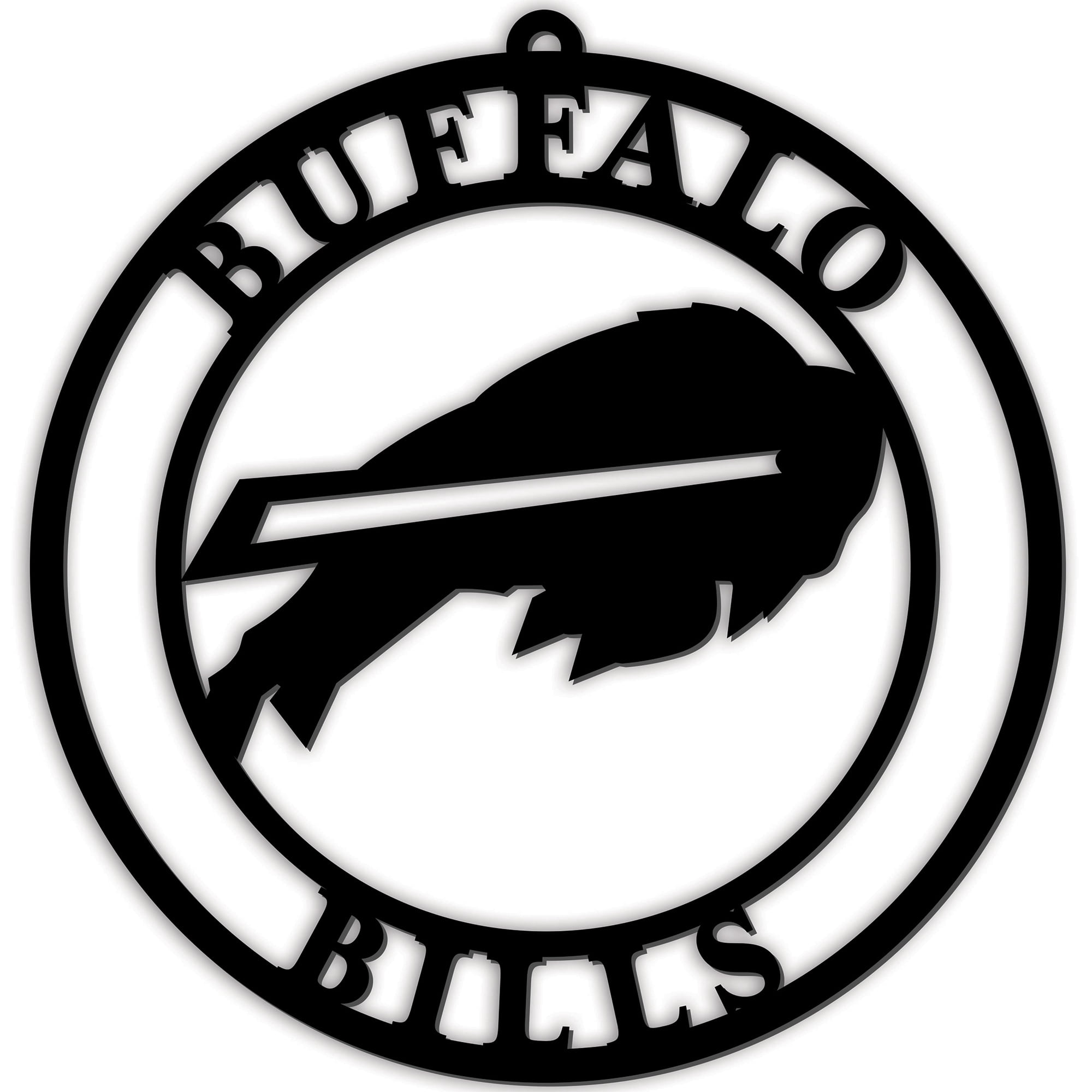 Black Buffalo Bills 16'' Team Logo Cutout — free download
