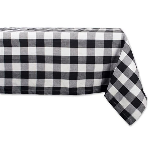 Black Buffalo Check Tablecloth 60X104 inch