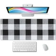 thumbnail image 1 of Black Buffalo Plaids Desk Mat Black XL Mouse Pad Large Full Desk Mousepad Gaming Extended Keyboard Mouse Mat Desk Pad for Computer Laptop 31.5''''X11.8'''' Non-Slip Rubber Base with Stitched Edges, 1 of 6