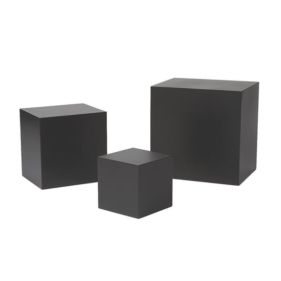Black Buffet Riser Set, Home Decor, Party Supplies, 3 Pieces