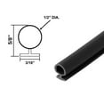 thumbnail image 1 of Black Bulb Type Weatherseal for Doors and Windows, 1/2" Dia., 3/16" Backing - 81" Long, 1 of 1