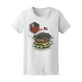 thumbnail image 1 of Black Burger  T-Shirt Men -Image by Shutterstock, Male 4X-Large, 1 of 2