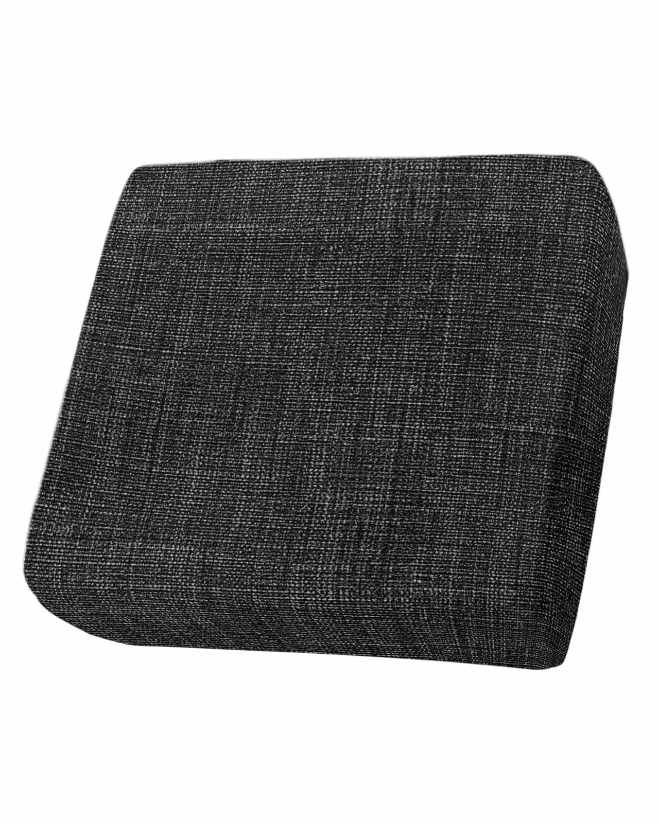 Black Burlap Texture Couch Cushion Covers Stretch, Washable Sofa Seat Covers Individual Seat Cushion Sofa Slipcovers Farmhouse Vintage Black Couch Cover Furniture Protector S-1PCS