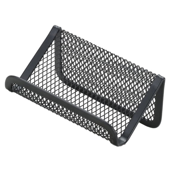 Black Business Card Holder Desk,Wire Mesh Business Card Holder Display,Desktop Business Card Stand,Metal Business Card Display Holder for Office,Real Estate,Tradeshow,Bar,4.13x2.2x3.15 inch (Black)