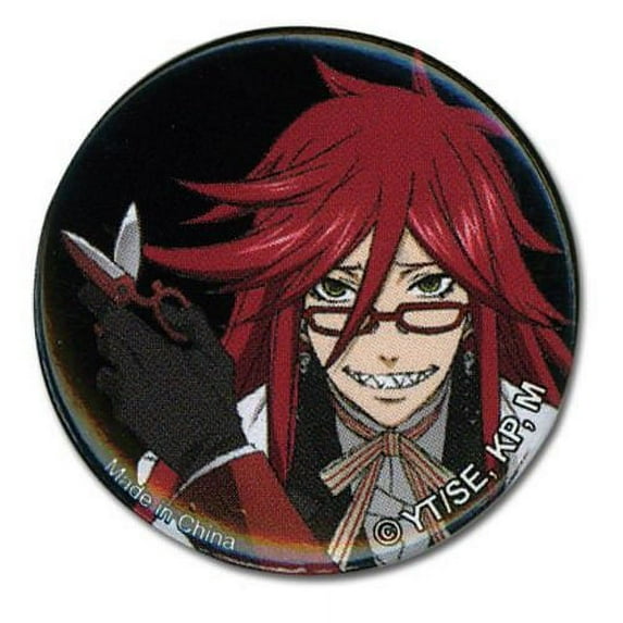 Black Butler Grell With Scissors 1.25" Button