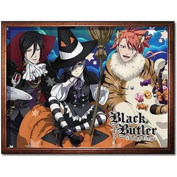 Black Butler Boc- Halloween Group Sublimation Throw Blanket