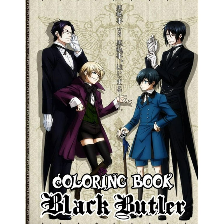 Black Butler Coloring Book : Kuroshitsuji coloring book for Kids