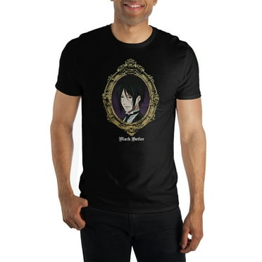 Black Butler Portrait Short Sleeve T-shirt-Large