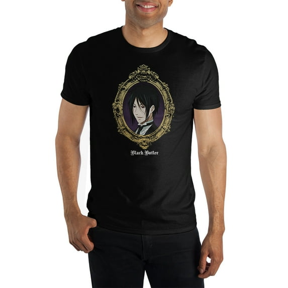 Black Butler Portrait Short Sleeve T-shirt-Large