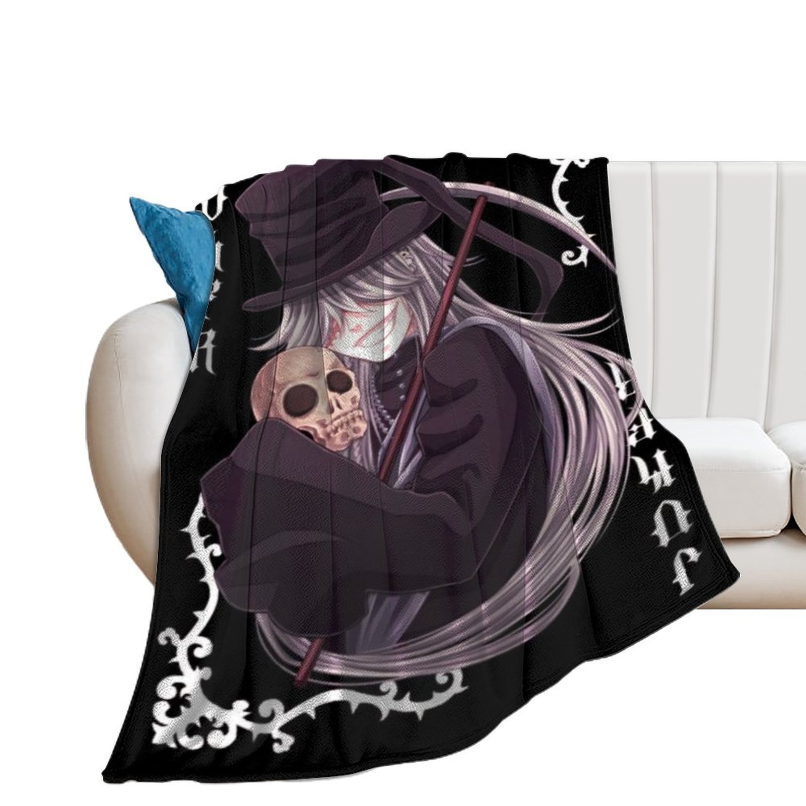 Black Butler Throw Blanket Flannel Anime for Girls Boys Men Women