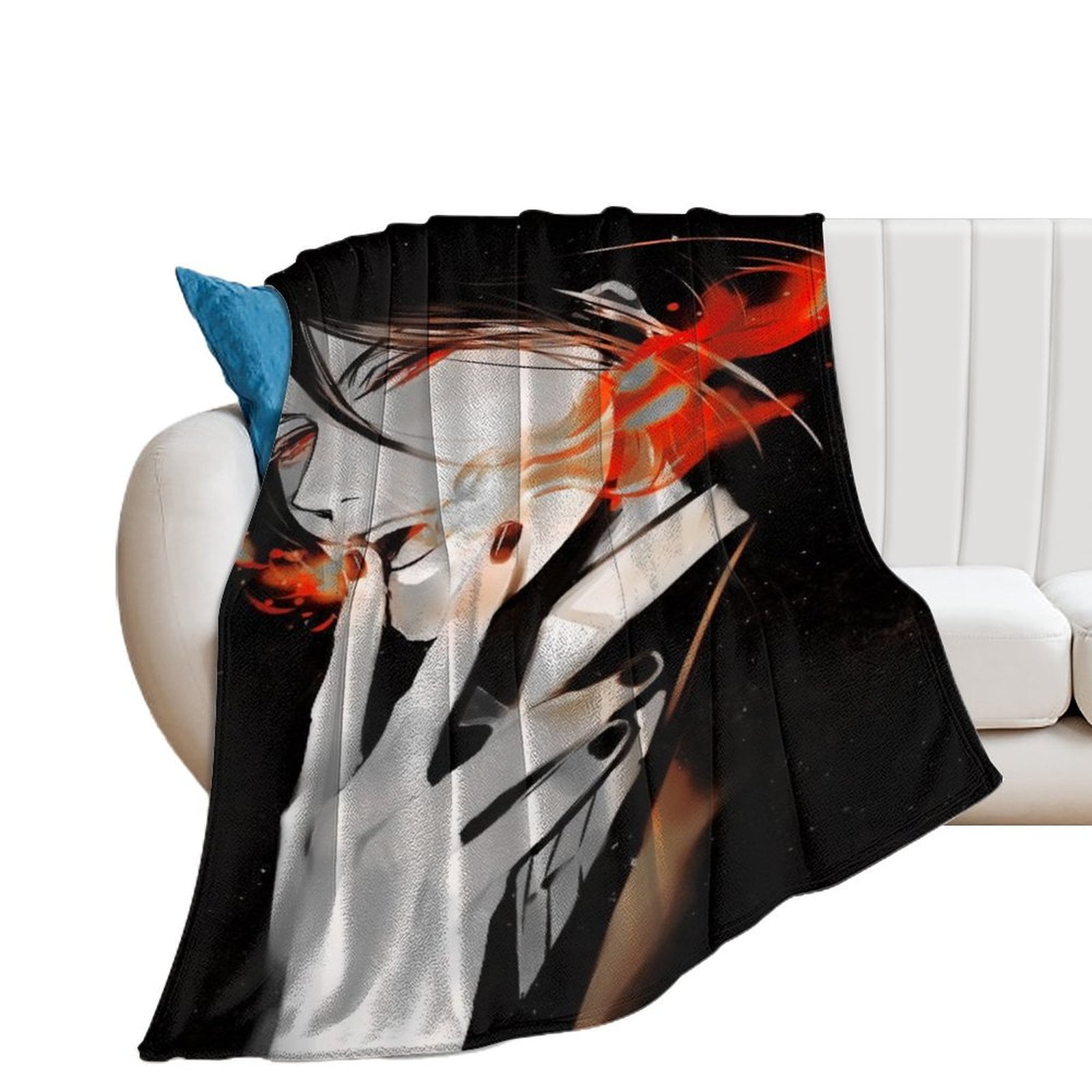 Black Butler Throw Blanket Flannel Anime for Girls Boys Men Women