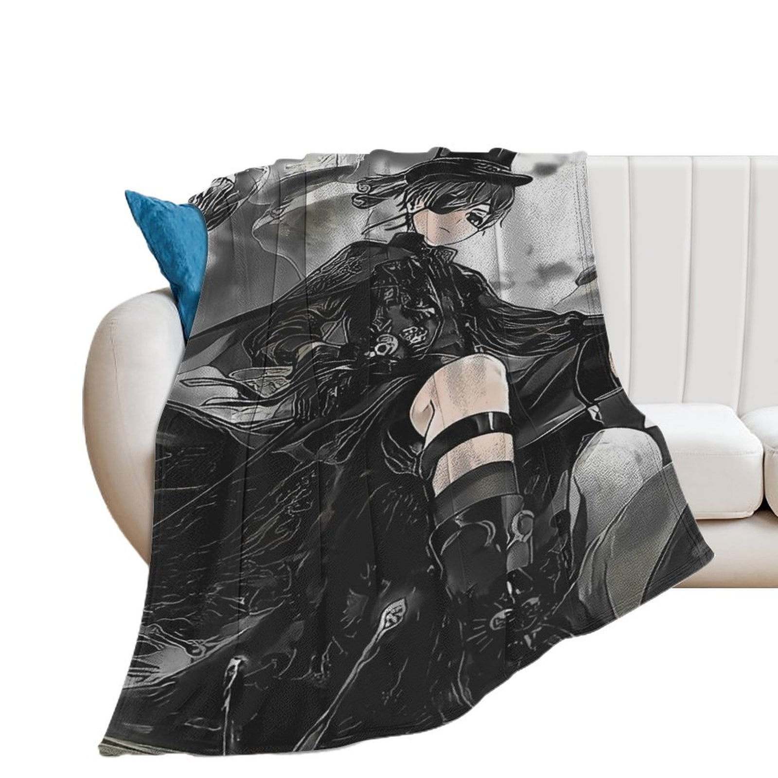 Black Butler Throw Blanket Flannel Anime for Girls Boys Men Women