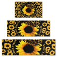 thumbnail image 1 of Black Butterfly Sunflower Pattern Kitchen Rugs Sets Of 3,Kitchen Runner Rugs Non Skid Washable,Decorative Kitchen Floor Mats for Kitchen,Sink,Laundry,17"x30"+ 17"x47" + 17"x59", 1 of 6