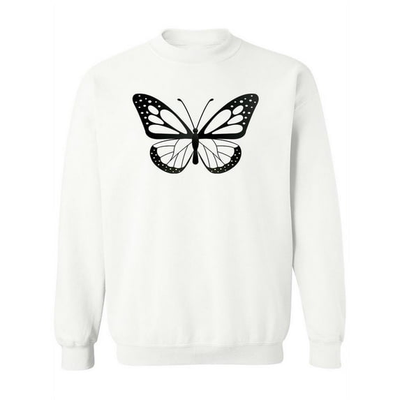 Black Butterfly Sweatshirt Women -SPIdeals Designs, Female Large