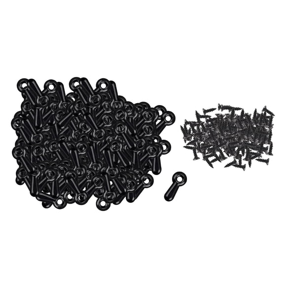 Black Buttons Fasteners Backing Clips for Hanging Picture Drawing