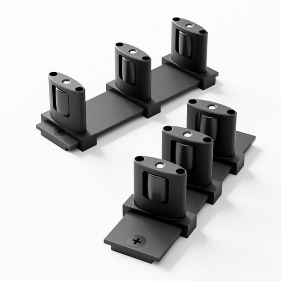 Black Bypass Sliding Barn Door Floor Guide Kit, 2 Piece