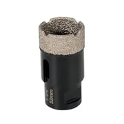 Black CANYON 1-1/4" Diamond Hole Saw, Vacuum Brazed Diamond Core Drill Bit for Porcelain Tile, Ceramic Tile, Granite, Marble, Quartz Stone & Glass, 32mm Hole Saw for Dry Drilling, 1 Pack