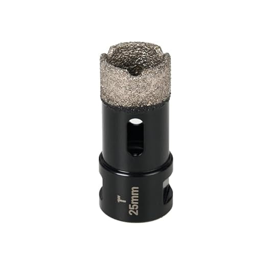 Black CANYON 1" Diamond Hole Saw, Vacuum Brazed Diamond Core Drill Bit for Porcelain Tile, Ceramic Tile, Granite, Marble, Quartz Stone & Glass, 25mm Hole Saw for Dry Drilling, 1 Pack