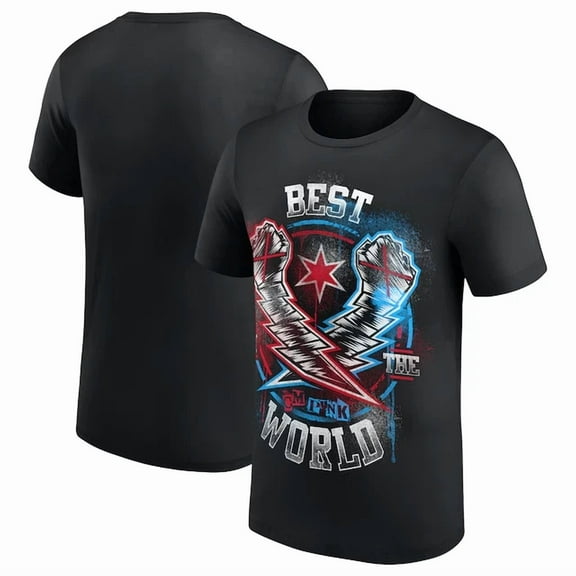 Black CM Punk Lightning Fists T-Shirt