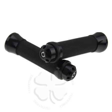 Black CNC Apollo Hand Grips & Handle Bar Ends Motorcycle 7/8" 22mm Bike Racing