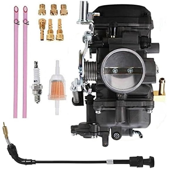 Black CV40 Carburetor with Choke Cable 27421-99A 1 Set Applicable to Harley-Davidson Sportster 883 1200 XL883 XLH1200 with Stable Fuel Flow
