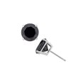 thumbnail image 1 of Black CZ Sterling Silver Stud Earrings, 1 of 1