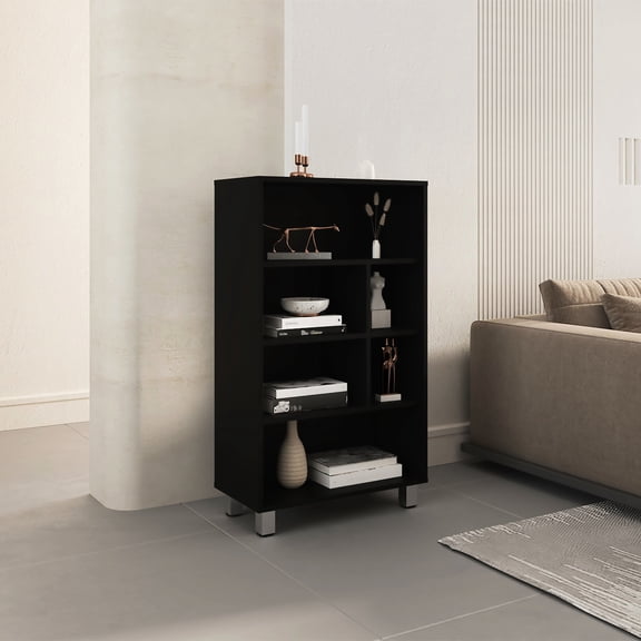 Black Cabinet, 23.6" Wide - Easy Access to Essentials - Office Use - Solid Construction for Long - term