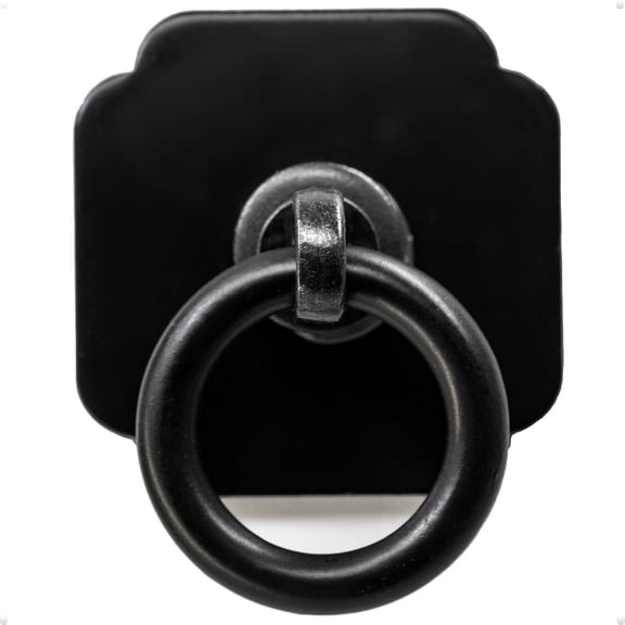 Black Cabinet/Bi-Fold Closet Ring Pulls Handle with Backplate  Vintage Drawer Knob for Kitchen Cabinets, Bifold Closet Doors, Wardrobes, Dressers Decorative Hardware