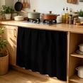 thumbnail image 1 of Black Cabinet Curtains for Kitchen 35"W x 35"L, Solid Color Laundry Sink Cabinets Magic Tape Short Curtain Privacy Panel for Bathroom Vanity Cabinets, 1 of 9