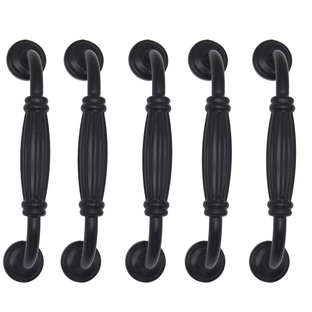 Black Handle,Matte Black pulls 5 Inch Pulls
