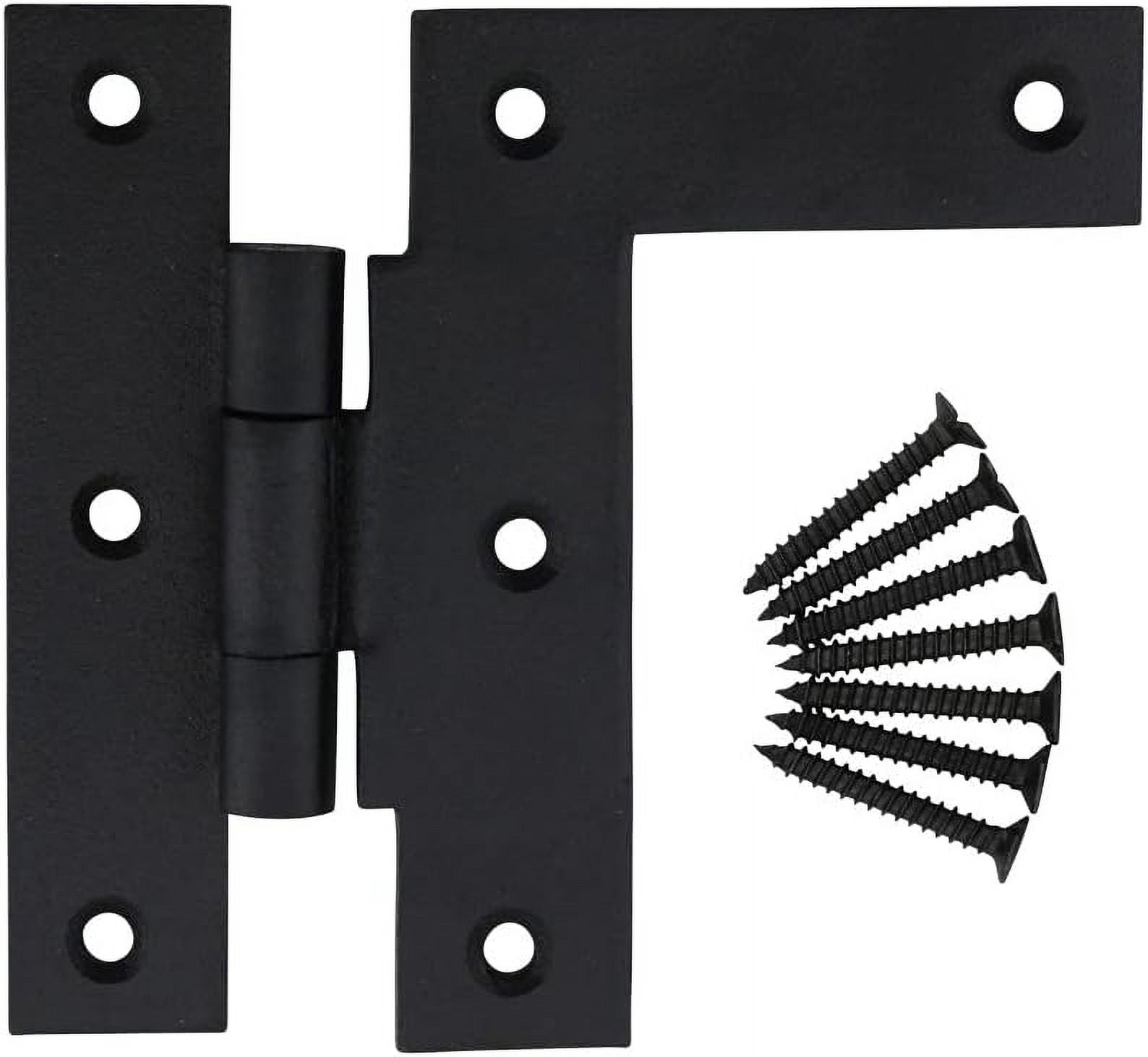 Black Hinges 3.5 In HL Offset Hinge Right Wrought Iron Kitchen