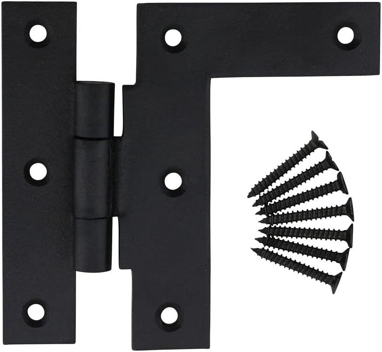 Black Hinges 3.5 In HL Offset Hinge Right Wrought Iron Kitchen