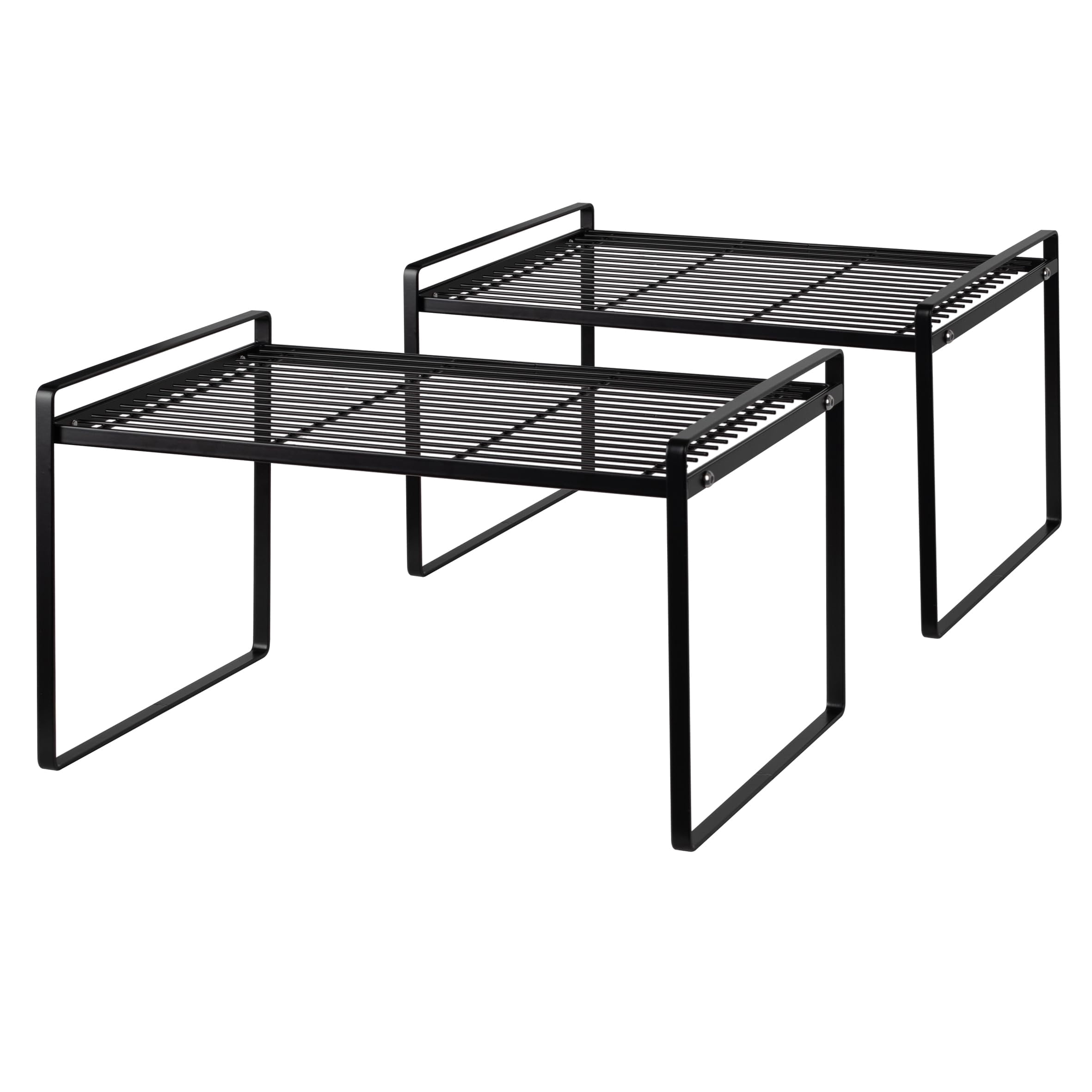 Black Cabinet Organizer, L13.1'' W10.6'' H9.5'', 2 Pack Metal Pantry ...