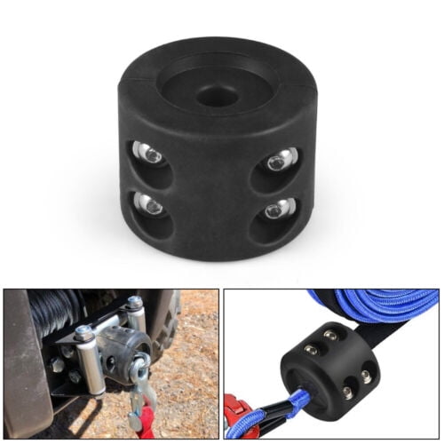 Black Cable Hook Stopper Winch Mount Stop Rope Line Cable Saver Fit for ATV UTV