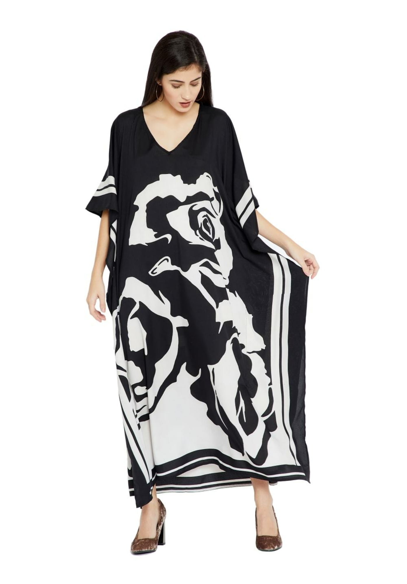 Black Caftans for Women Rose Printed Plus Size Kaftan Dresses for Women Plus Size Ladies Kaftan Long Free Size Long Women Dress Online by Oussum 0bb50dc4 0df7 4282 aaf1 4d460c3f43ae.489de01ab368e427c895dc68dfb58364